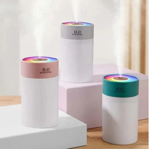 HUMIDIFICADOR CILINDRO CON LUCES LED
