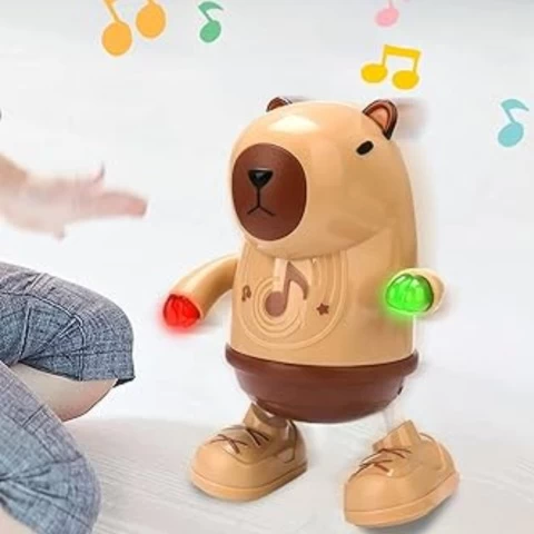 CAPIBARA BAILARÍN CON LUCES Y MÚSICA. PILAS INCLUÍDAS