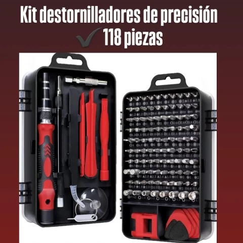 KIT DESTORNILLADORES DE PRECISIÓN 118 PIEZAS