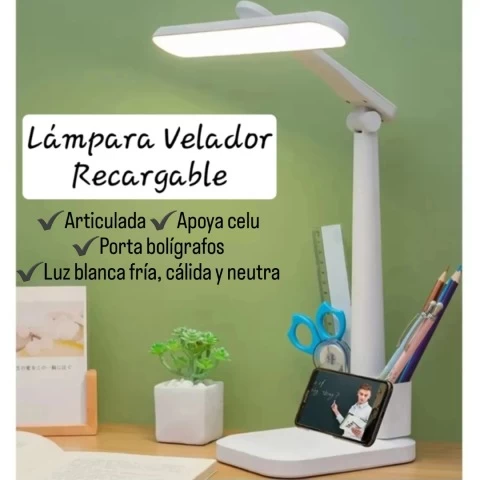 LÁMPARA VELADOR RECARGABLE ARTICULADA