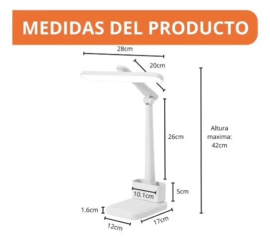 LÁMPARA VELADOR RECARGABLE ARTICULADA