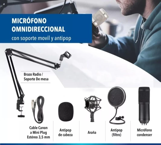 KIT MICROFONO CONDENSER PROFESIONAL